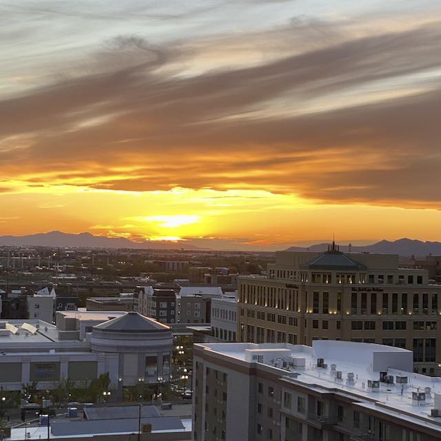 Gorgeous Sunset over Downtown Salt Lake City
